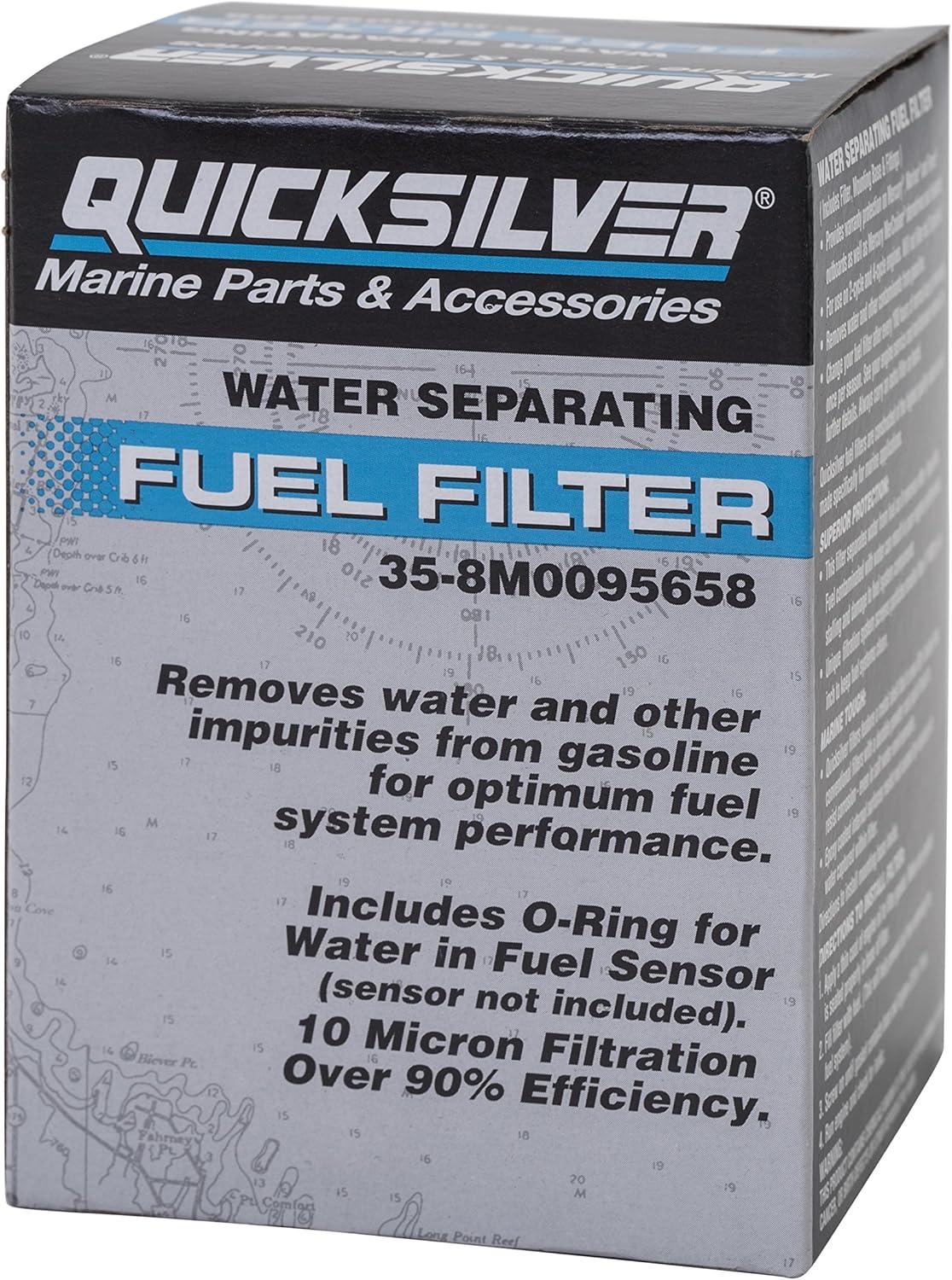 imageQuicksilver 8M0095658 Water Separating Fuel Filter Kit for Verado V6 Outboards