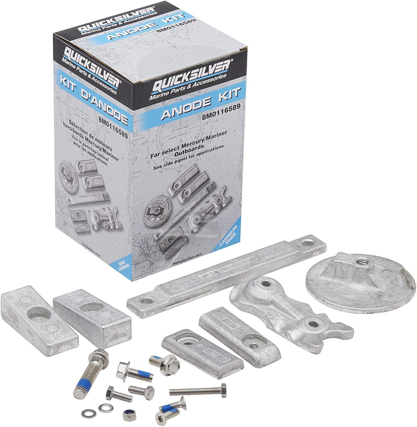 imageQuicksilver 8M0116589 Transom and Gearcase Aluminum Anode Kit