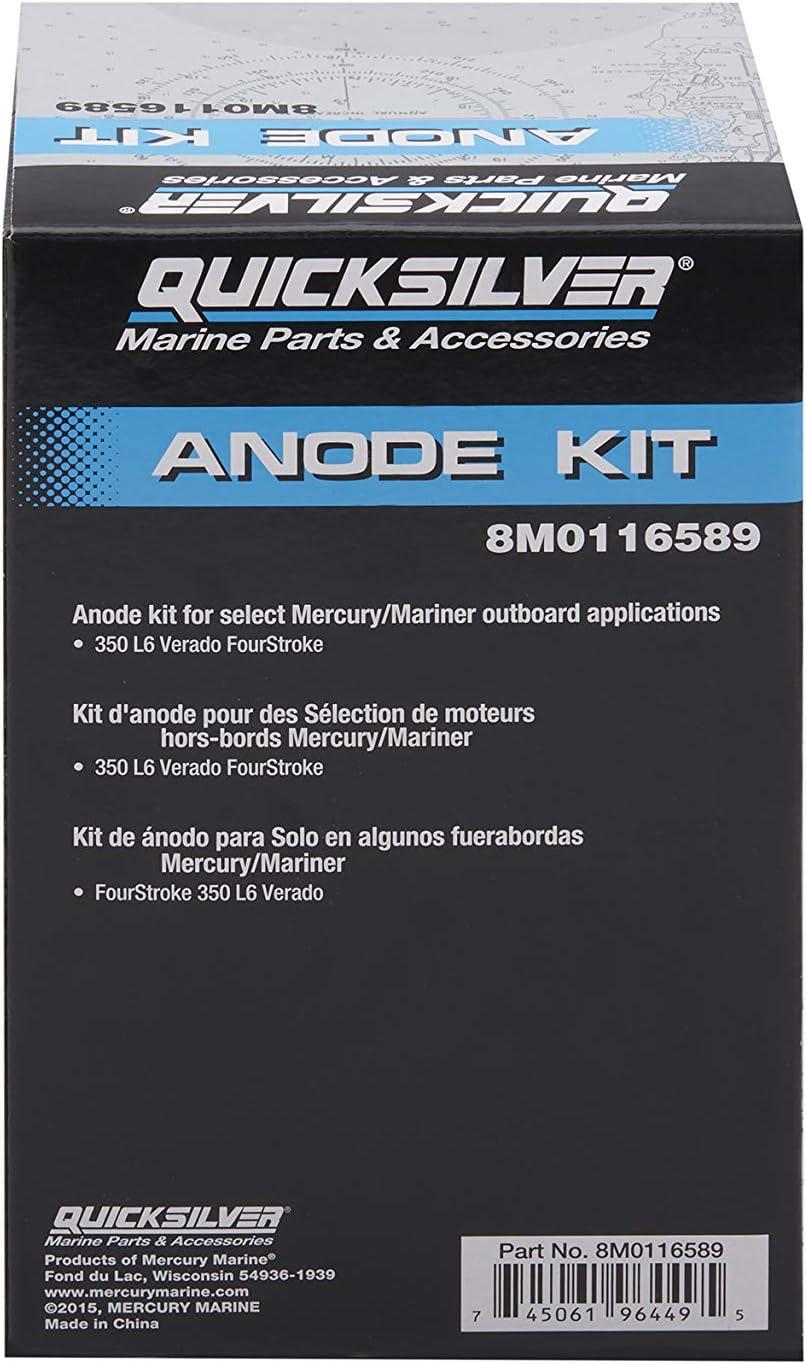 imageQuicksilver 8M0116589 Transom and Gearcase Aluminum Anode Kit