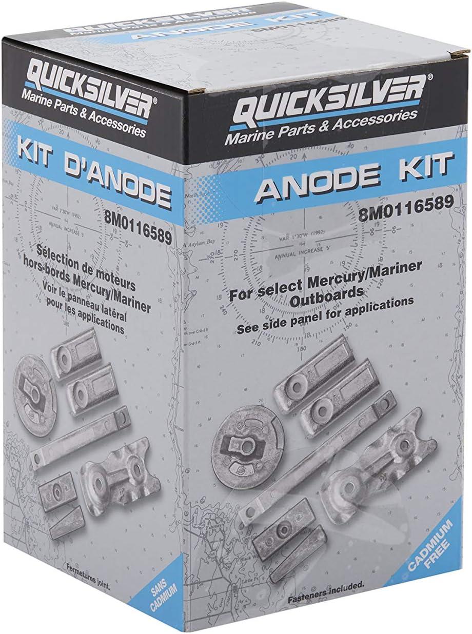 imageQuicksilver 8M0116589 Transom and Gearcase Aluminum Anode Kit