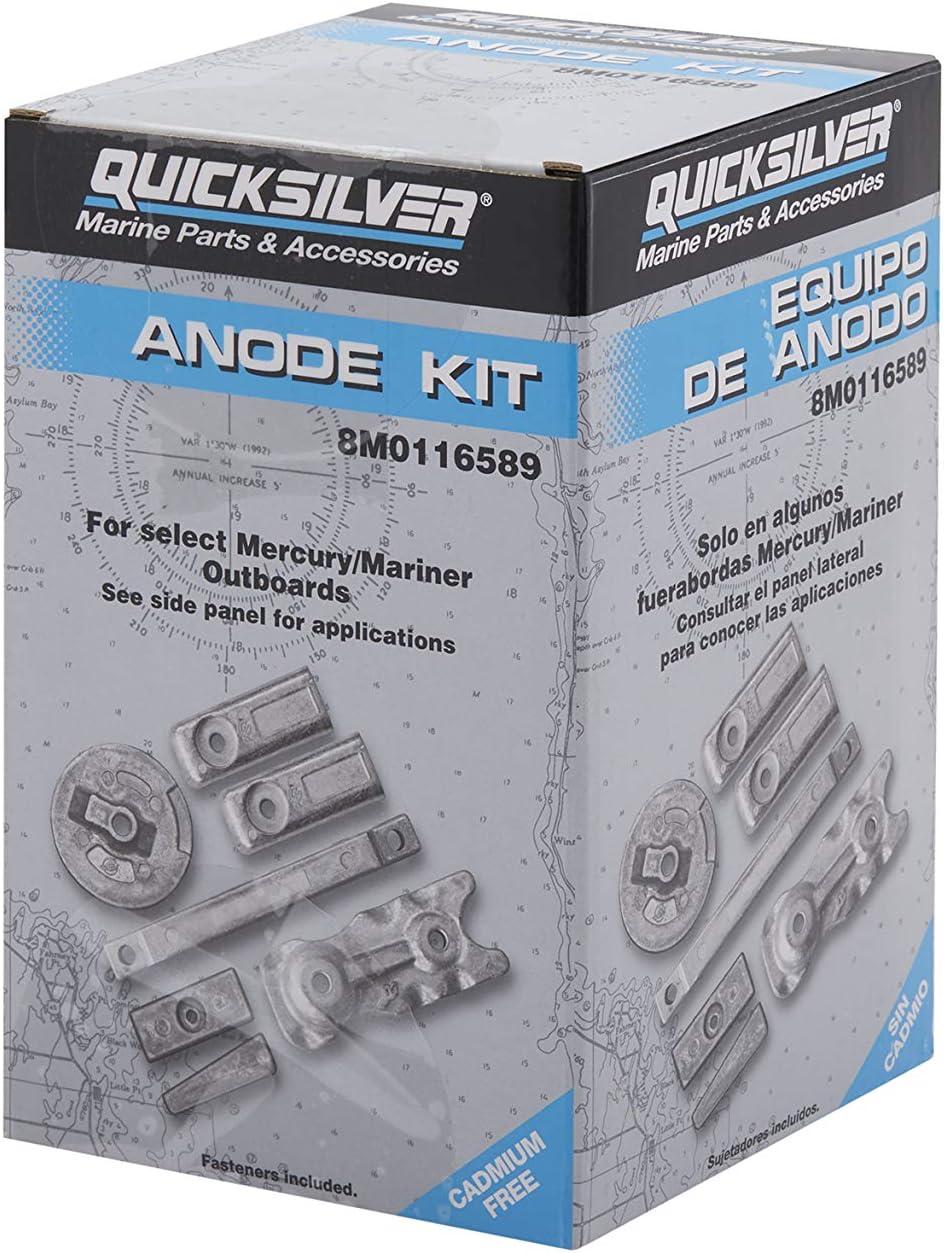 imageQuicksilver 8M0116589 Transom and Gearcase Aluminum Anode Kit