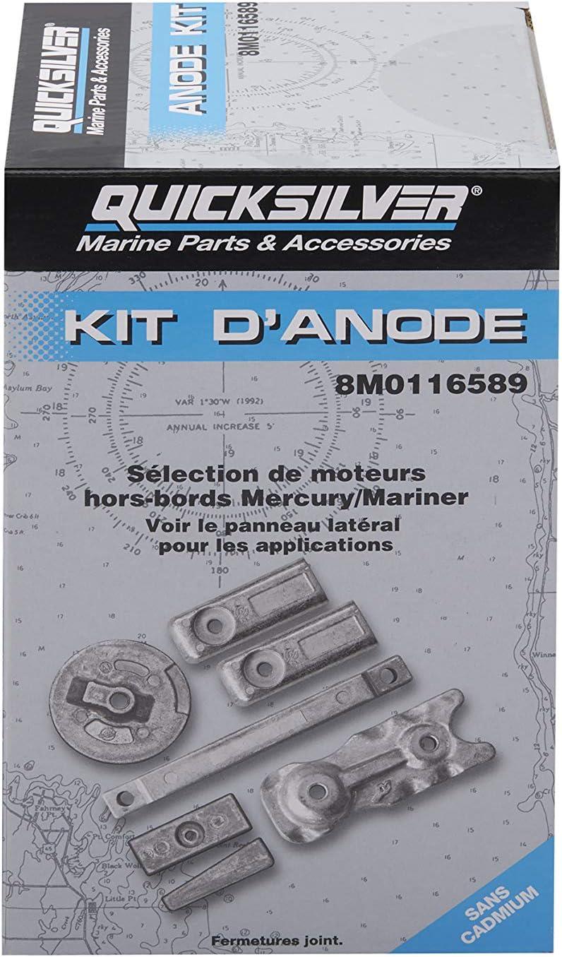 imageQuicksilver 8M0116589 Transom and Gearcase Aluminum Anode Kit