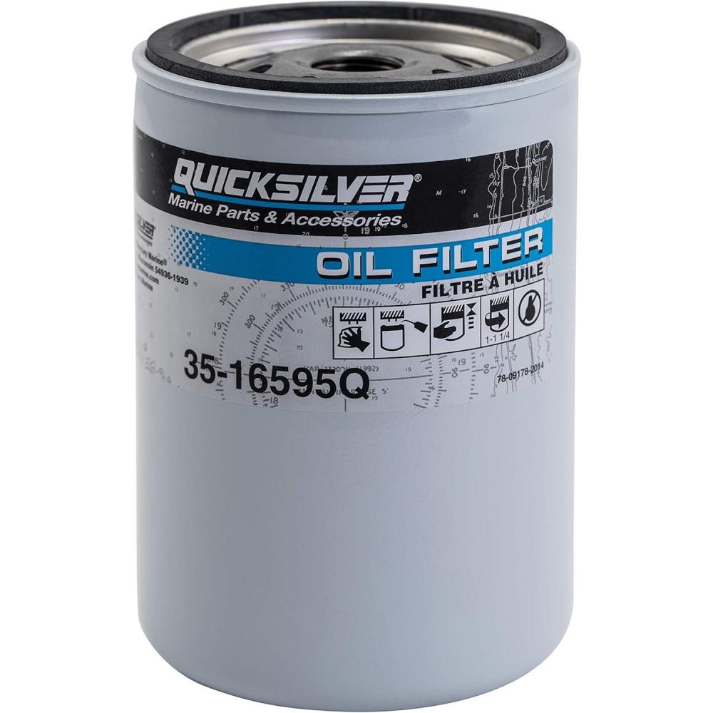 imageQuicksilver 16595Q Oil Filter for MerCruiser High Performance V8 Engines