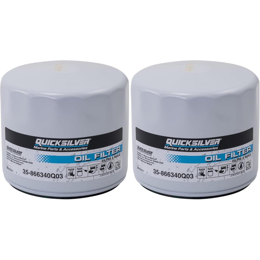 imageQuicksilver 866340Q03 Oil Filter for MerCruiser Sterndrive and Inboard EnginesUnspecified Pack of 2