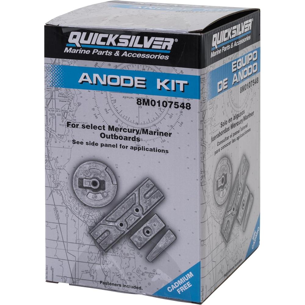 imageQuicksilver 8M0107548 Aluminum Anode Kit for Select Mercury 75150 Hp Outboards