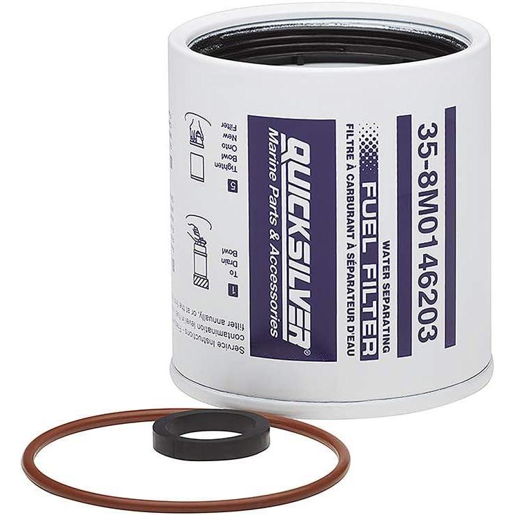 imageQuicksilver 8M0146203 Water Separating Fuel Filter 10Micron Filtration Quicksilver Head
