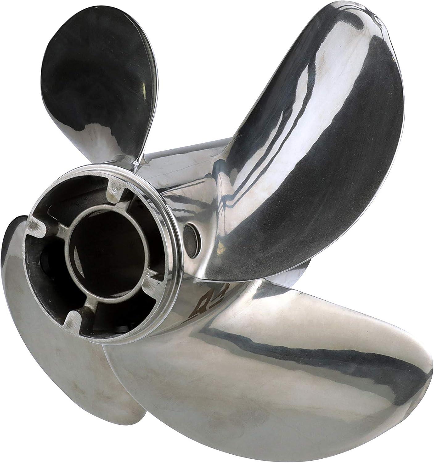 imageQuicksilver 4Blade Q4 Stainless Steel Propeller90 CT  400 HP MercuryMerCruiser