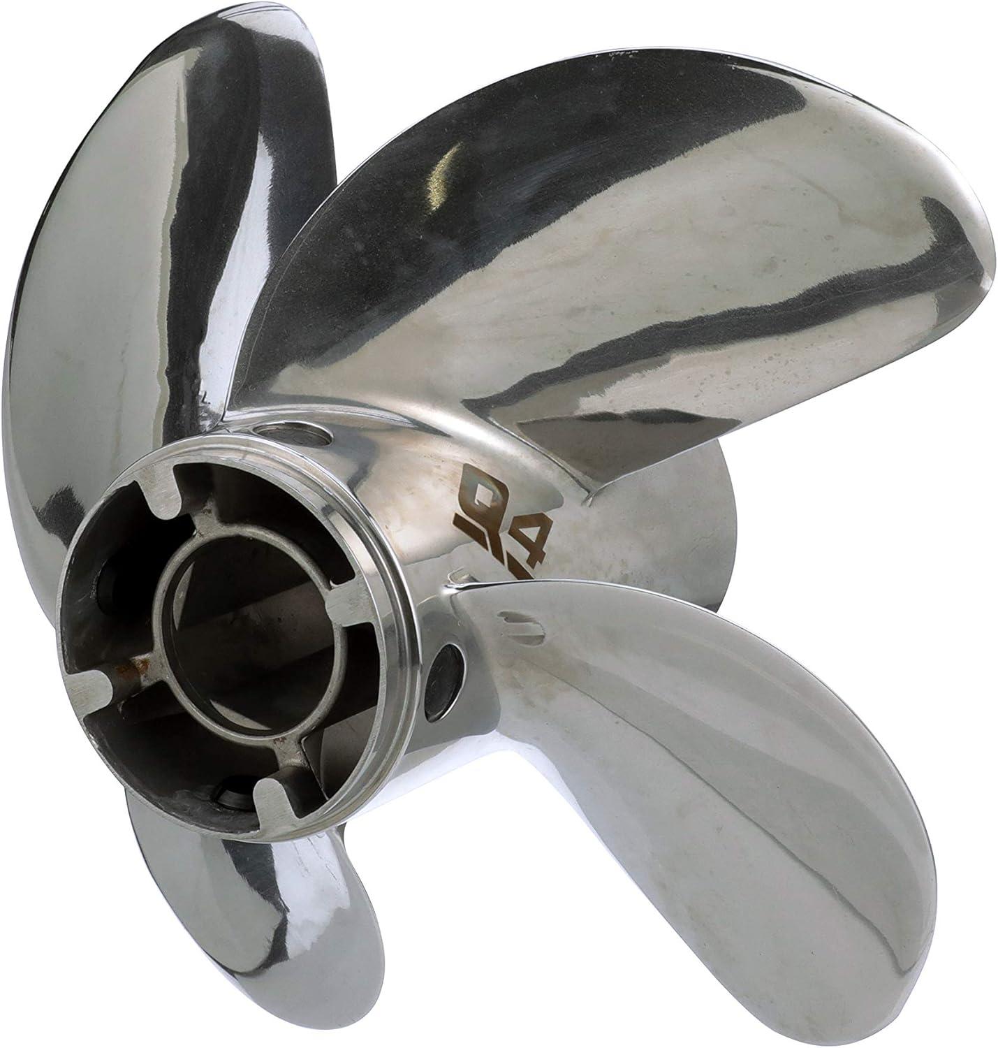 imageQuicksilver 4Blade Q4 Stainless Steel Propeller90 CT  400 HP MercuryMerCruiser