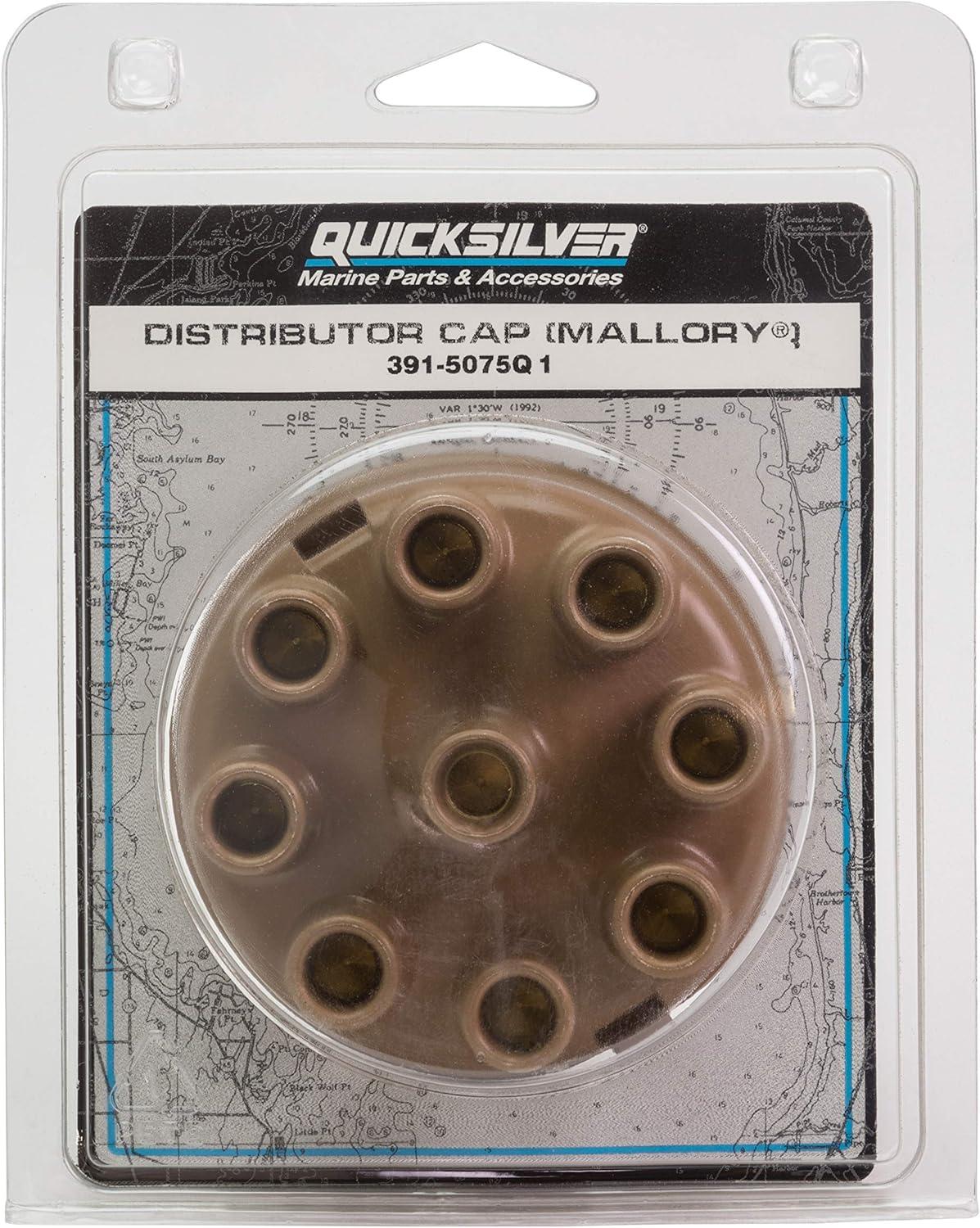 imageQuicksilver 5075Q1 Distributor Cap for Marinized V8 Engines by Ford with Mallory Conventional Ignition Systems