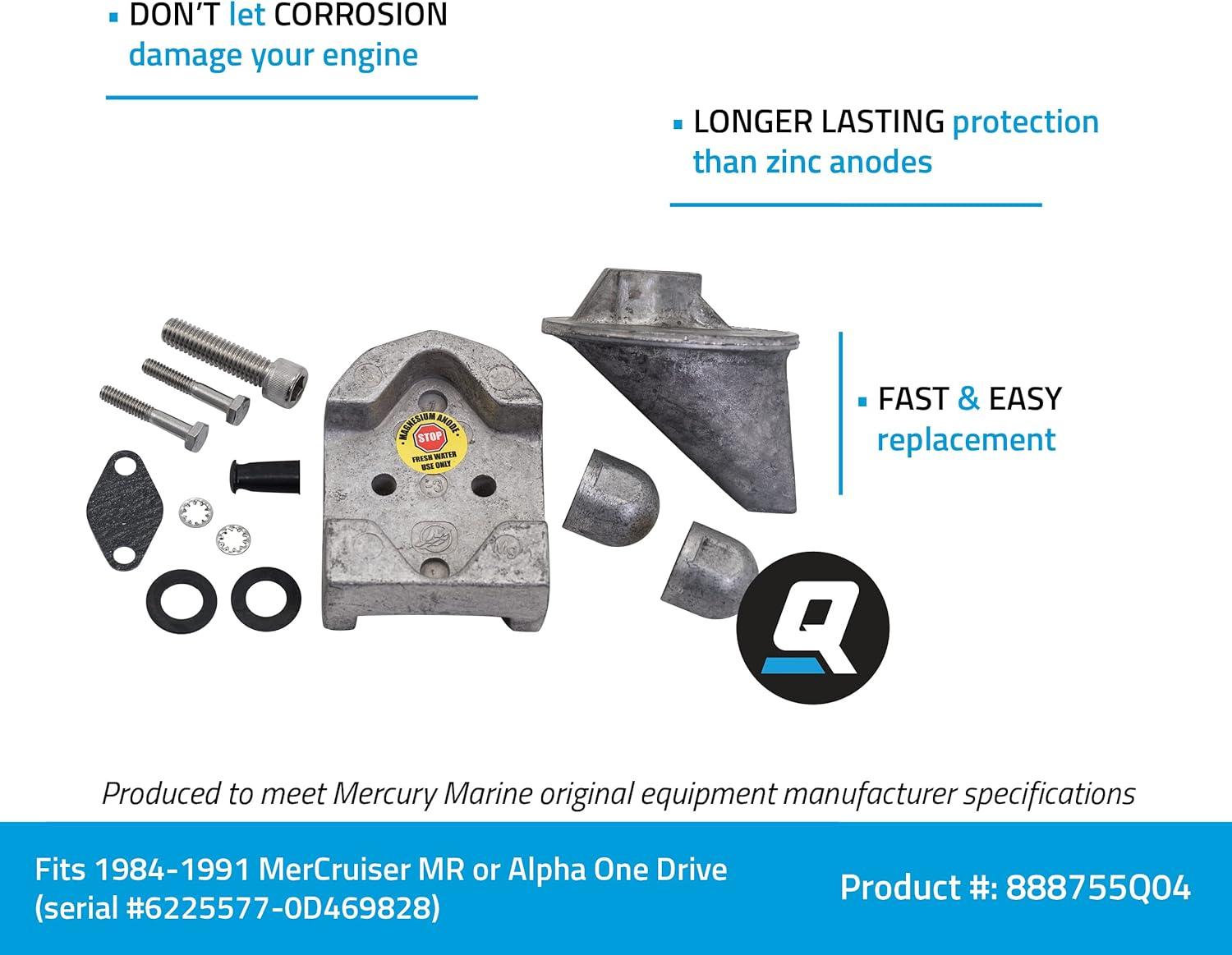 imageQuicksilver 808483Q1 Distributor Cap Kit for Marinized V8 Engines by General Motors wDelco HEI Ignition Systems