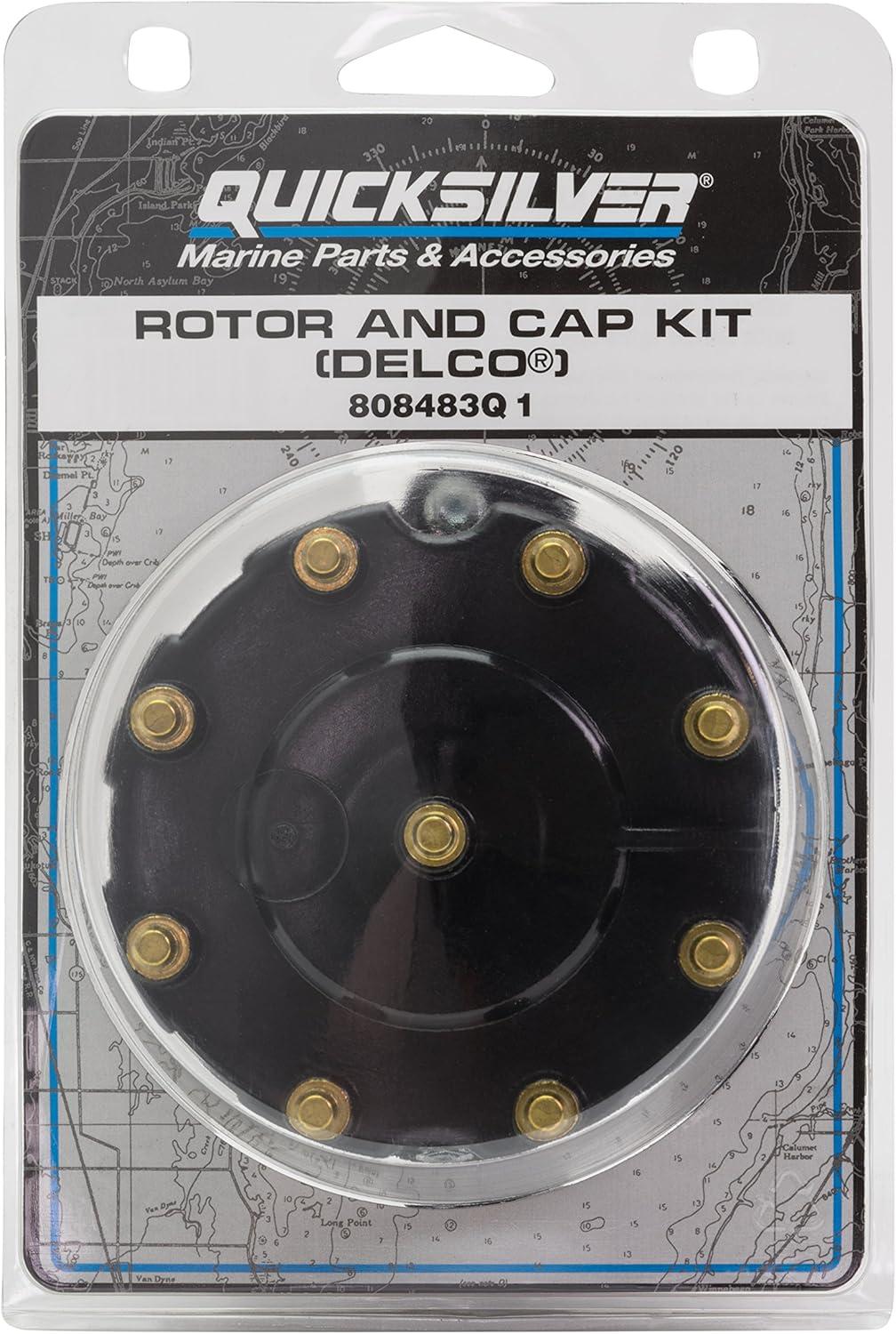 imageQuicksilver 808483Q1 Distributor Cap Kit for Marinized V8 Engines by General Motors wDelco HEI Ignition Systems