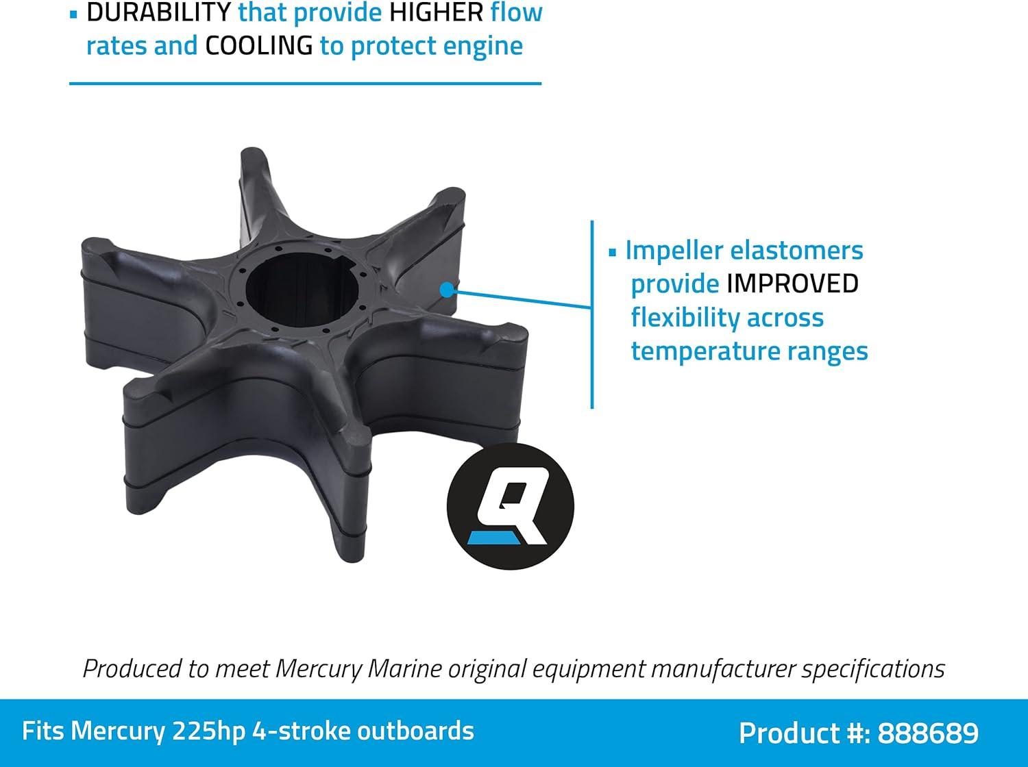 imageQuicksilver 888689 Water Pump Impeller for Mercury 4Stroke 225 Hp Outboards