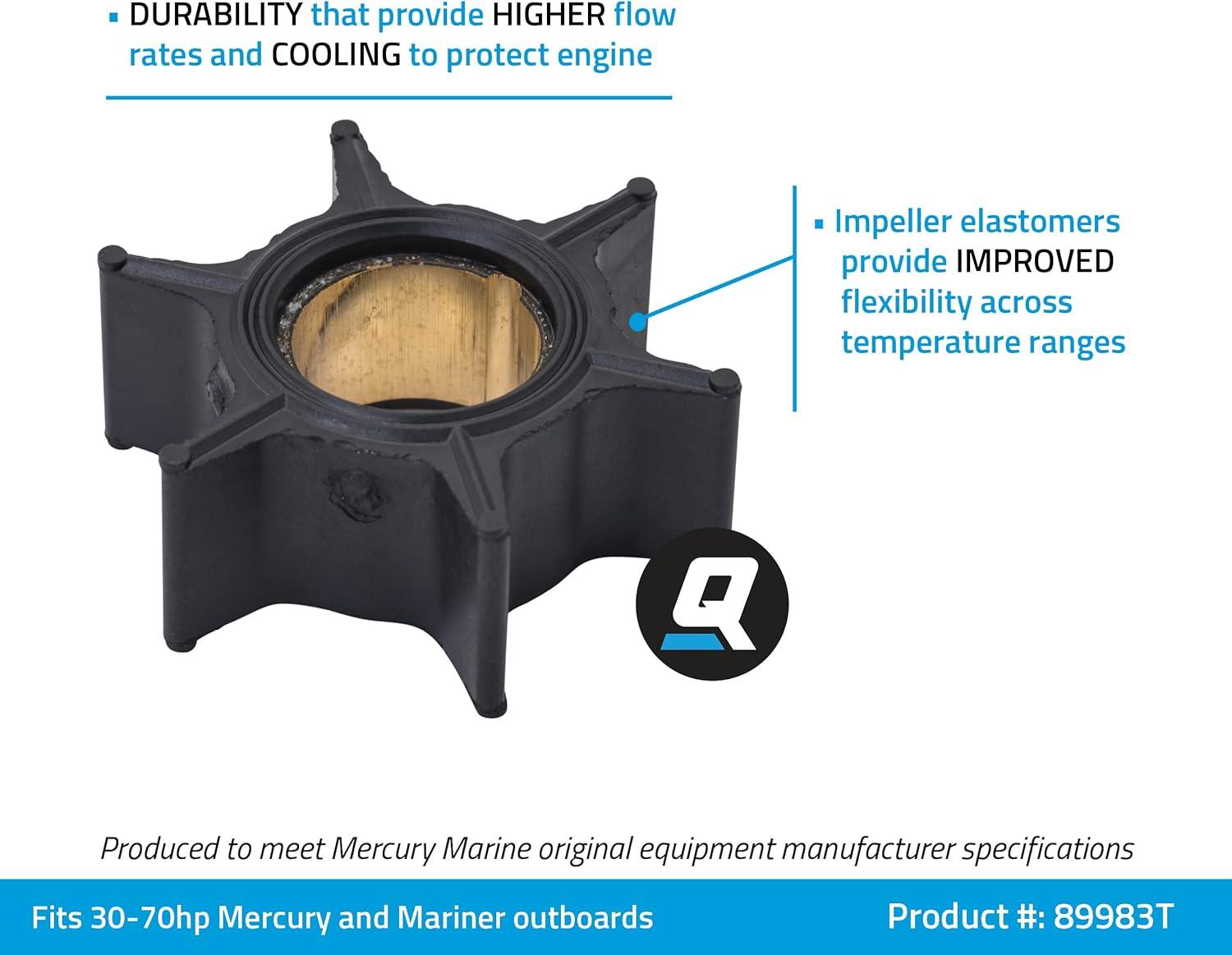 imageQuicksilver 89983T Water Pump Impeller for Mercury and Mariner 3070 Hp Outboards