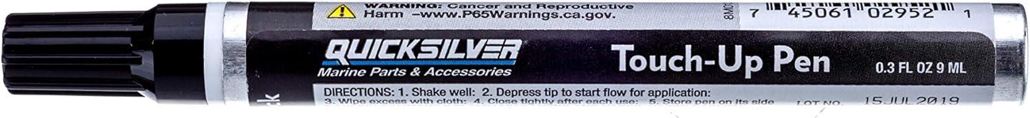 imageQuicksilver 8M0137092 Mercury Phantom Black Paint Pen  03 Fl Oz TouchUp Pen