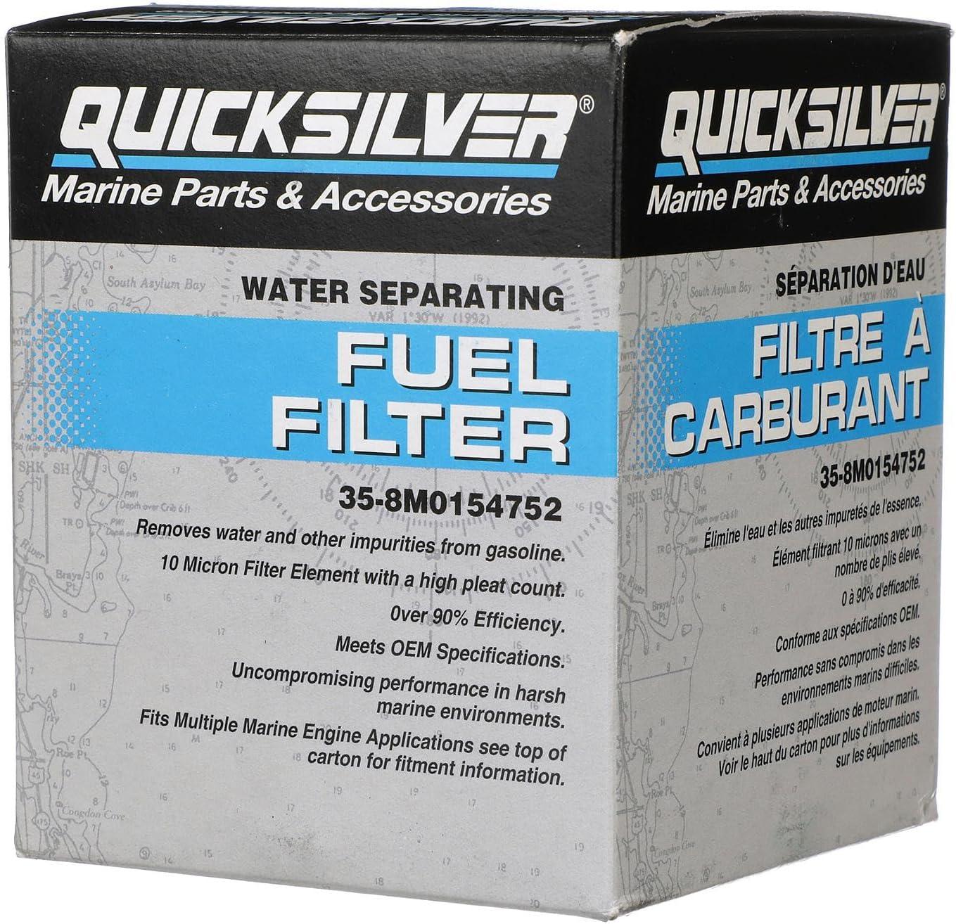 imageQuicksilver 8M0154752 Water Separating Fuel Filter for Select Yamaha Outboards