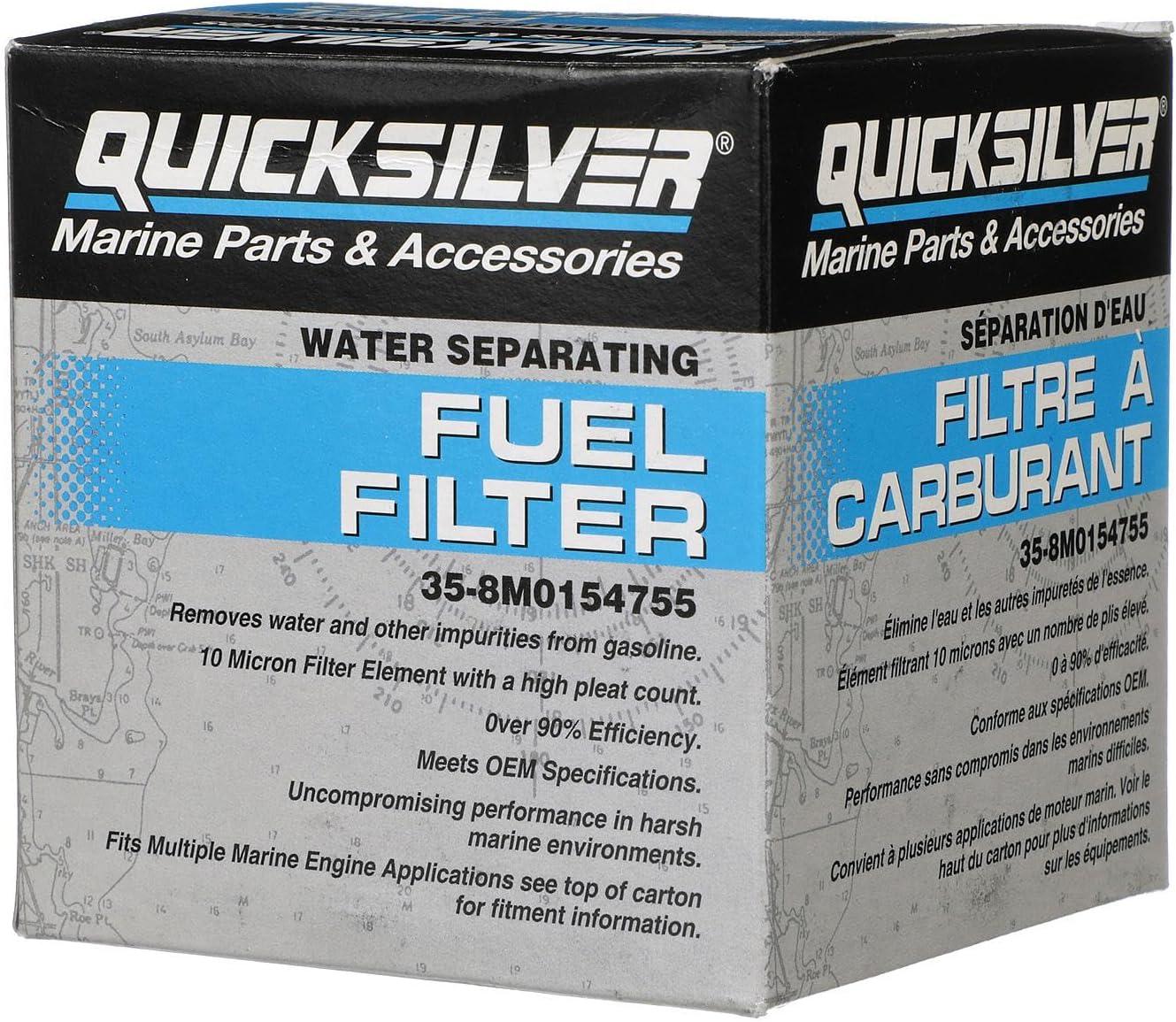 imageQuicksilver 8M0154755 Water Separating Fuel Filter for Various Marine Engines