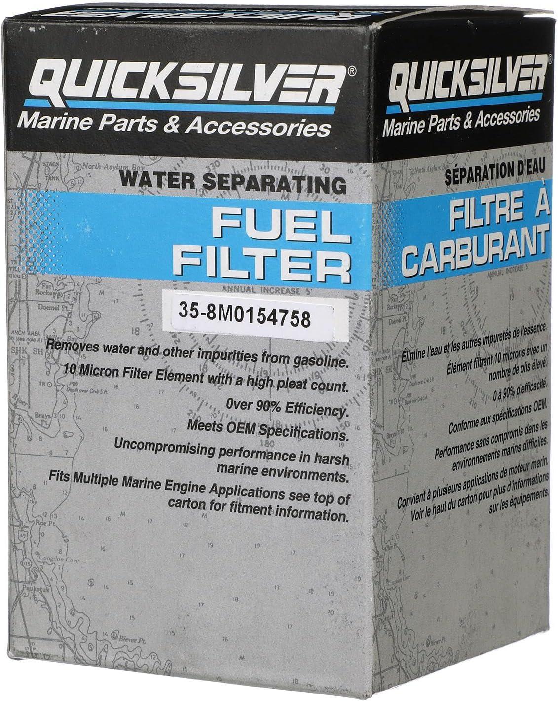 imageQuicksilver 8M0154758 Water Separating Fuel Filter for Various Marine Engines