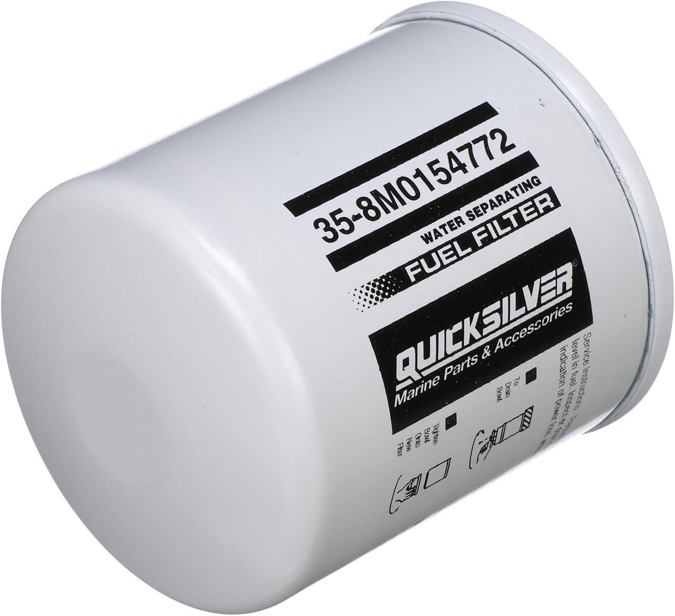imageQuicksilver 8M0154772 Water Separating Fuel Filter for Select Johnson and Evinrude Outboards