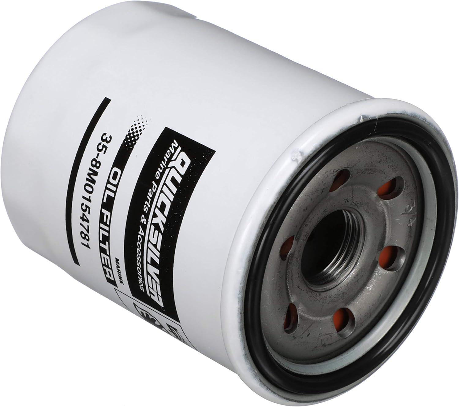 imageQuicksilver 8M0154781 20 Micron Oil Filter for Select Johnson and Evinrude 90115hp and Select Suzuki 70115hpUnspecified Pack of 2