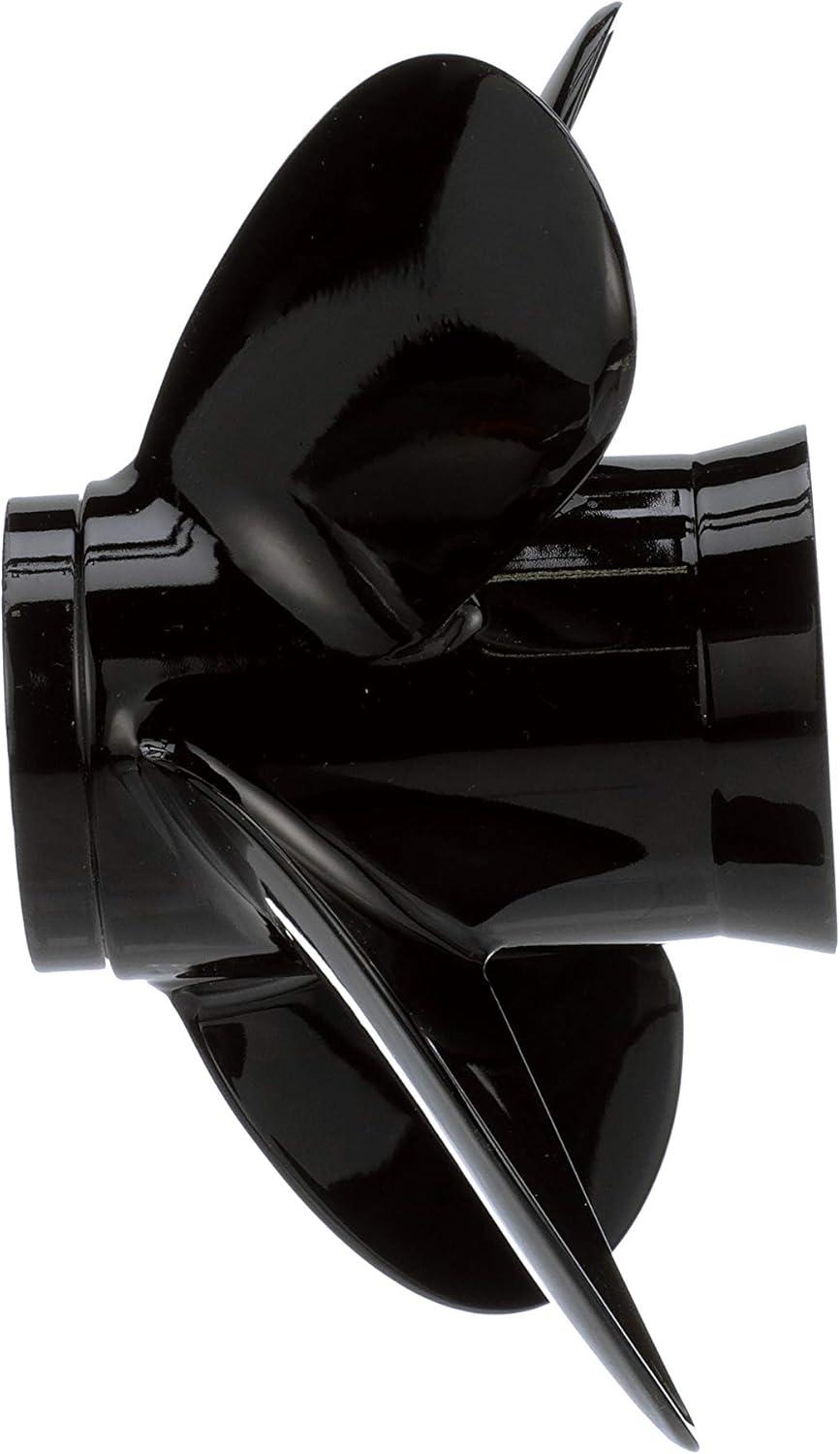 imageQuicksilver 8M8027511 Nemesis 4Blade Aluminum Propeller  106quot diameter x 12quot pitch Right Hand Rotation 4060 HP Mercury Black Finish
