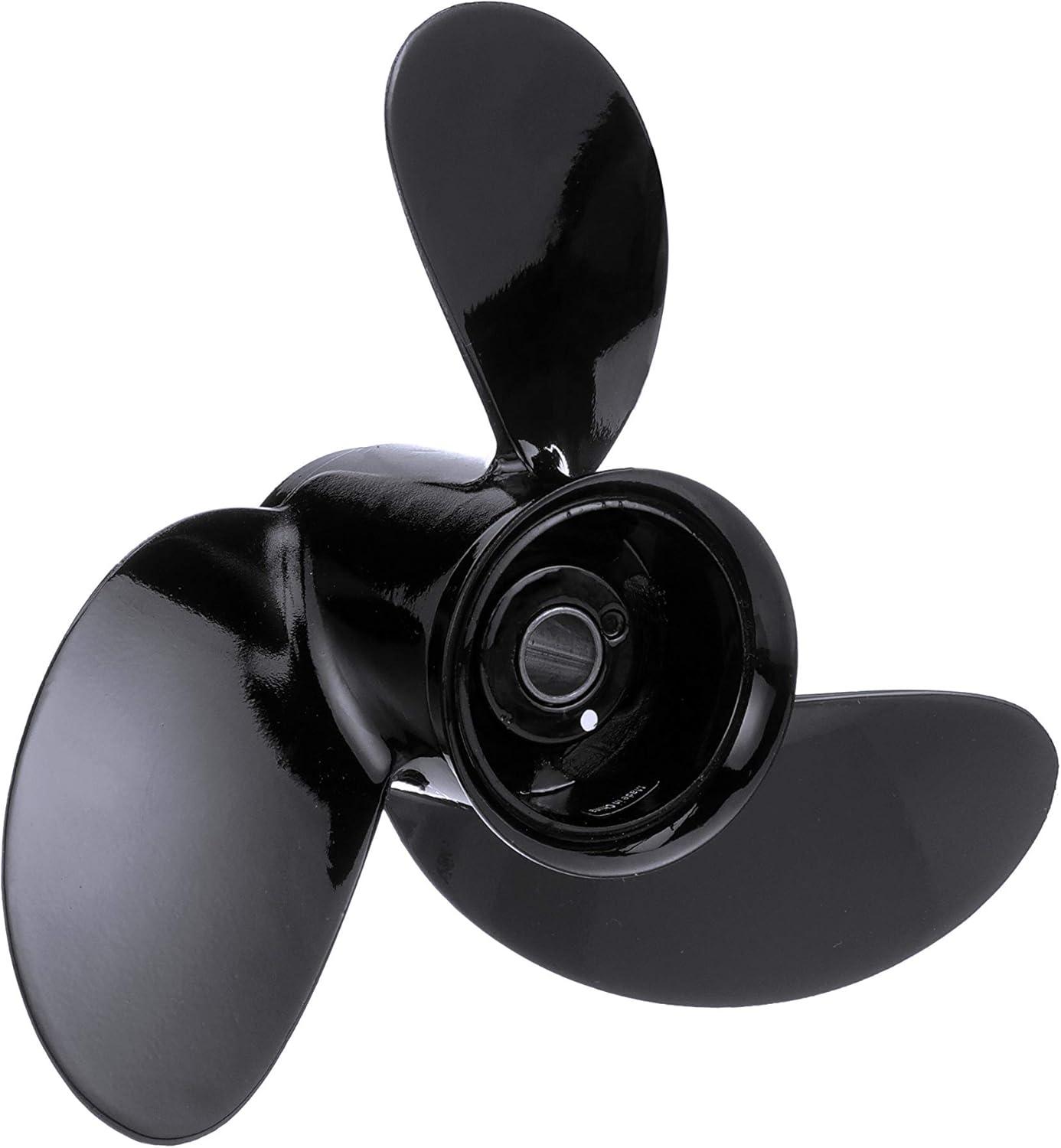 imageQuicksilver Black Diamond 3Blade Aluminum Propeller 875 Dia x 65 Pitch Right Hand