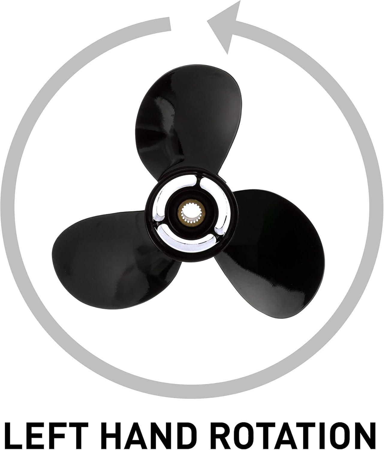 imageQuicksilver Black Diamond Bravo Two Propeller Black Finish 188 dia x 17 pitch Left Hand