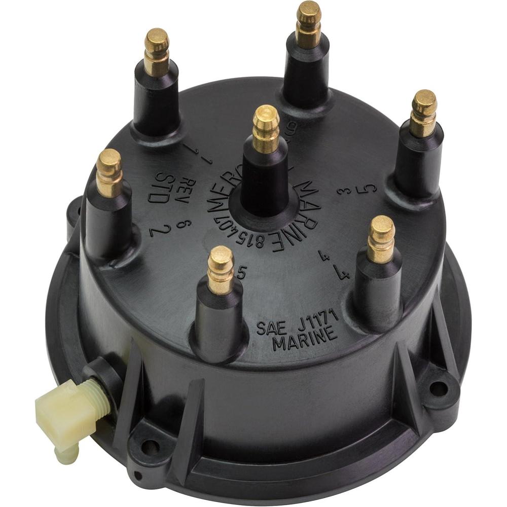 imageQuicksilver 815407Q02 Distributor Cap Kit for Marinized V6 Engines by General Motors wThunderbolt IV and V HEI Ignition Systems