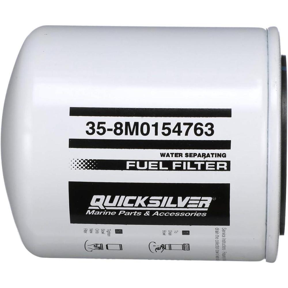 imageQuicksilver 8M0154763 Water Separating Fuel Filter for Select Johnson and Evinrude 250300hp Outboards