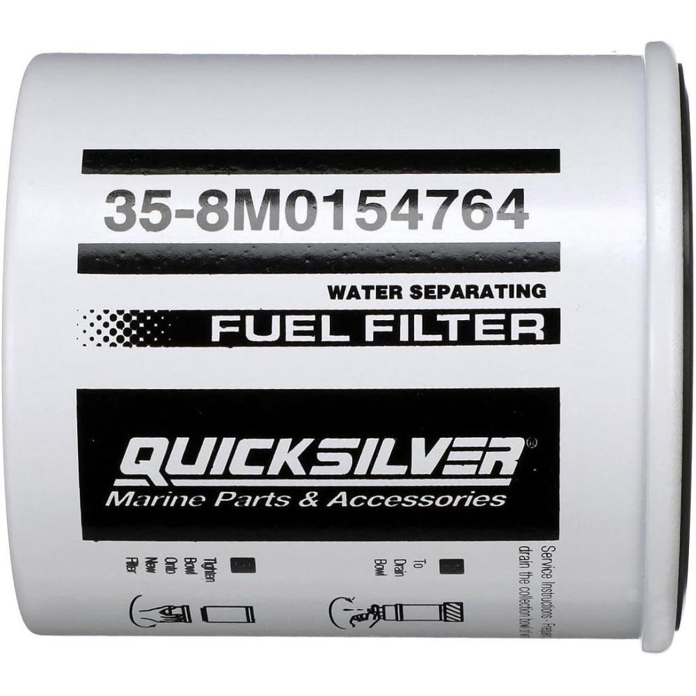 imageQuicksilver 8M0154764 Water Separating Fuel Filter for Select Honda and Suzuki Outboards