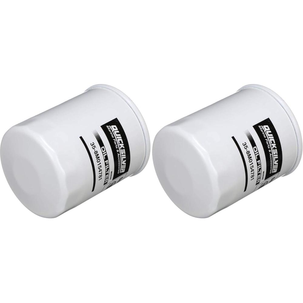 imageQuicksilver 8M0154781 20 Micron Oil Filter for Select Johnson and Evinrude 90115hp and Select Suzuki 70115hpUnspecified Pack of 2