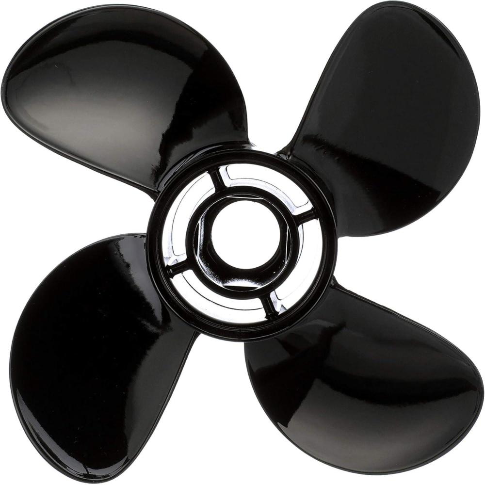 imageQuicksilver 8M8027511 Nemesis 4Blade Aluminum Propeller  106quot diameter x 12quot pitch Right Hand Rotation 4060 HP Mercury Black Finish