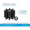 imageQuicksilver 59362T1 Water Pump Impeller for MerCruiser Engines with Engine Mounted Sea Water Pumps with a Plastic Housing