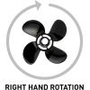 imageQuicksilver 8M8027511 Nemesis 4Blade Aluminum Propeller  106quot diameter x 12quot pitch Right Hand Rotation 4060 HP Mercury Black Finish