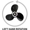imageQuicksilver Black Diamond Bravo Two Propeller Black Finish 188 dia x 17 pitch Left Hand