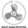 imageQuicksilver Bravo Three 135quot Diameter X 28quot Pitch 3Blade Stainless Steel Propeller Right Hand Rotation Matte Finish