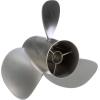 imageQuicksilver Bravo Three 135quot Diameter X 28quot Pitch 3Blade Stainless Steel Propeller Right Hand Rotation Matte Finish