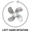 imageQuicksilver Bravo Three 159quot Diameter X 21quot Pitch 4Blade Stainless Steel Propeller Left Hand Rotation Matte Finish