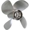 imageQuicksilver Bravo Three 159quot Diameter X 21quot Pitch 4Blade Stainless Steel Propeller Left Hand Rotation Matte Finish
