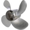 imageQuicksilver Bravo Three 159quot Diameter X 21quot Pitch 4Blade Stainless Steel Propeller Left Hand Rotation Matte Finish