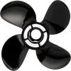 imageQuicksilver 8M8027511 Nemesis 4Blade Aluminum Propeller  106quot diameter x 12quot pitch Right Hand Rotation 4060 HP Mercury Black Finish