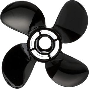 imageQuicksilver 8M8027511 Nemesis 4Blade Aluminum Propeller  106quot diameter x 12quot pitch Right Hand Rotation 4060 HP Mercury Black Finish