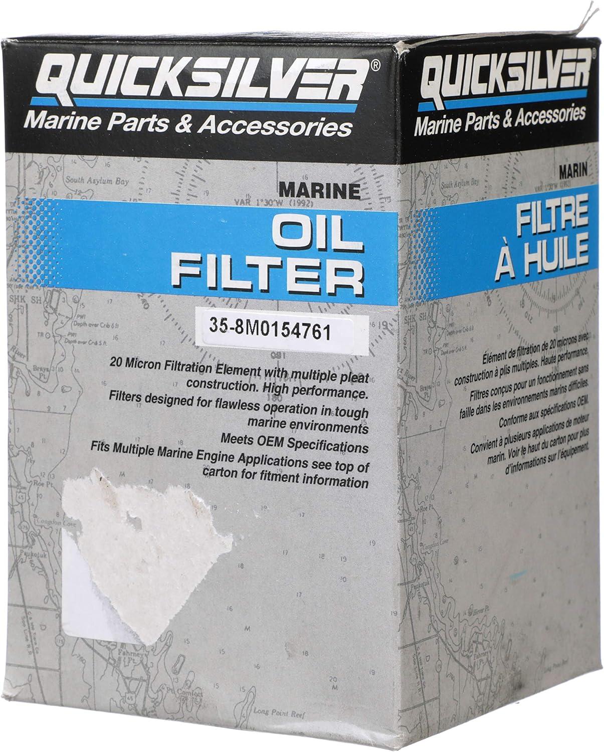 imageQuicksilver 8M0154761 20 Micron Oil Filter for Various Marine EnginesUnspecified Pack of 2