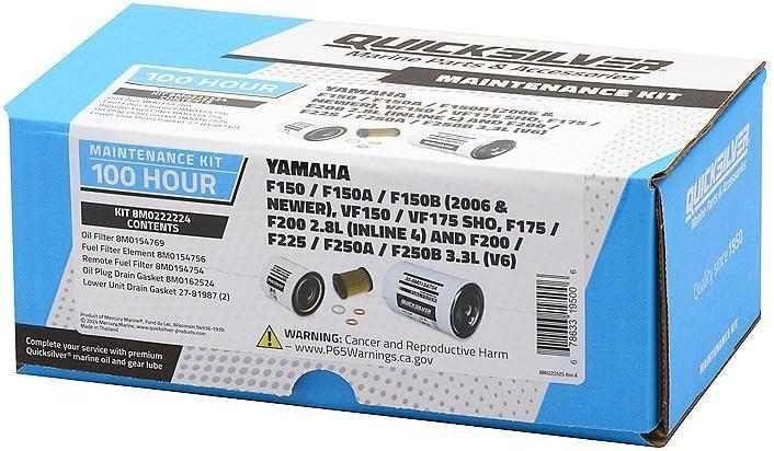 imageQuicksilver 8M0222224 100 Hour Maintenance Kit Yamaha Various 150175200225250