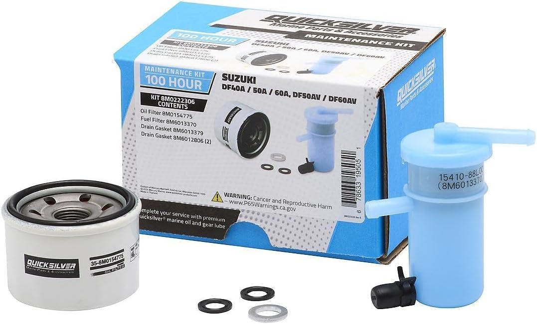 imageQuicksilver 8M0222306 100 Hour Maintenance Kit Suzuki DF40A50A60A and DF50AVDF60AV