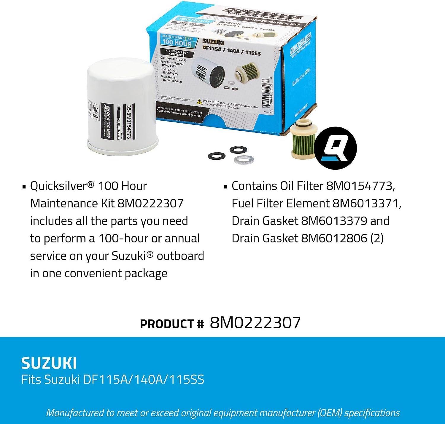 imageQuicksilver 8M0222307 100 Hour Maintenance Kit Suzuki DF115A140A115SS