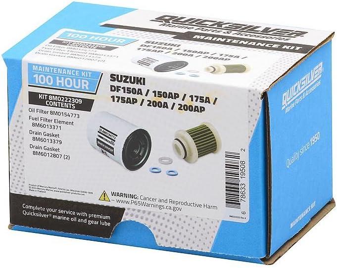 imageQuicksilver 8M0222309 100 Hour Maintenance Kit Suzuki DF150A150AP175A175AP200A200AP