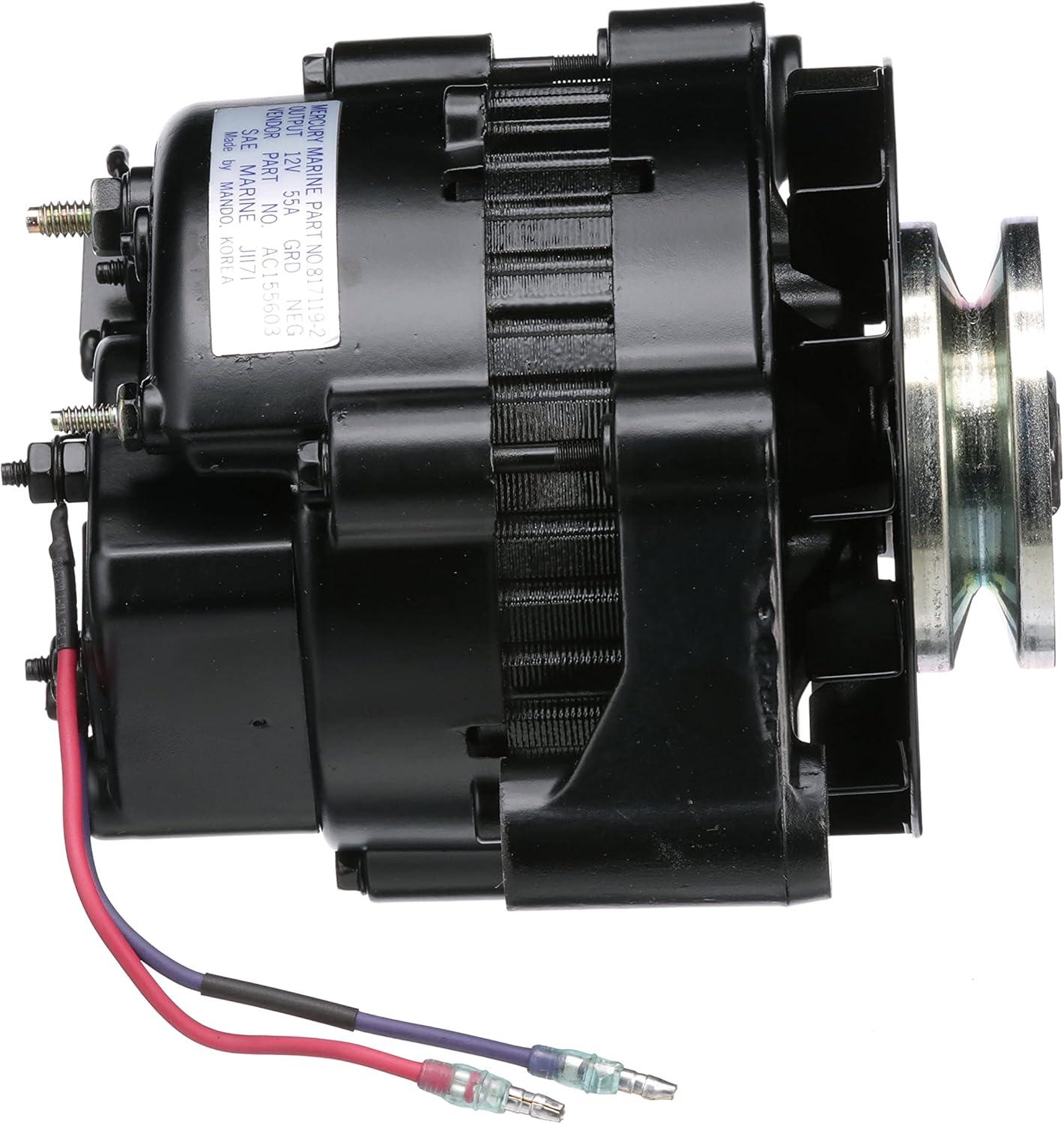 imageQuicksilver 817119A4 55 Amp Alternator Mando VBelt for 4Cylinder MerCruiser Stern Drive or Inboard Engines Made by General Motors 19822016