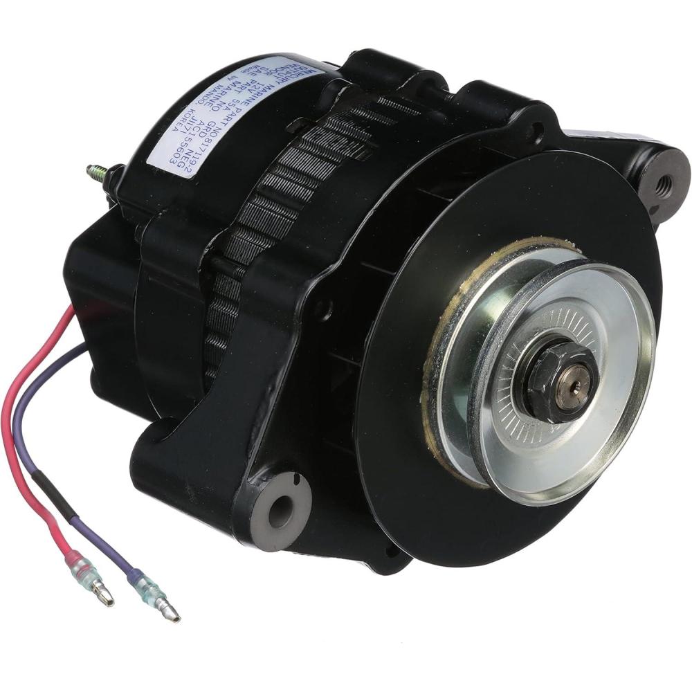 imageQuicksilver 817119A4 55 Amp Alternator Mando VBelt for 4Cylinder MerCruiser Stern Drive or Inboard Engines Made by General Motors 19822016
