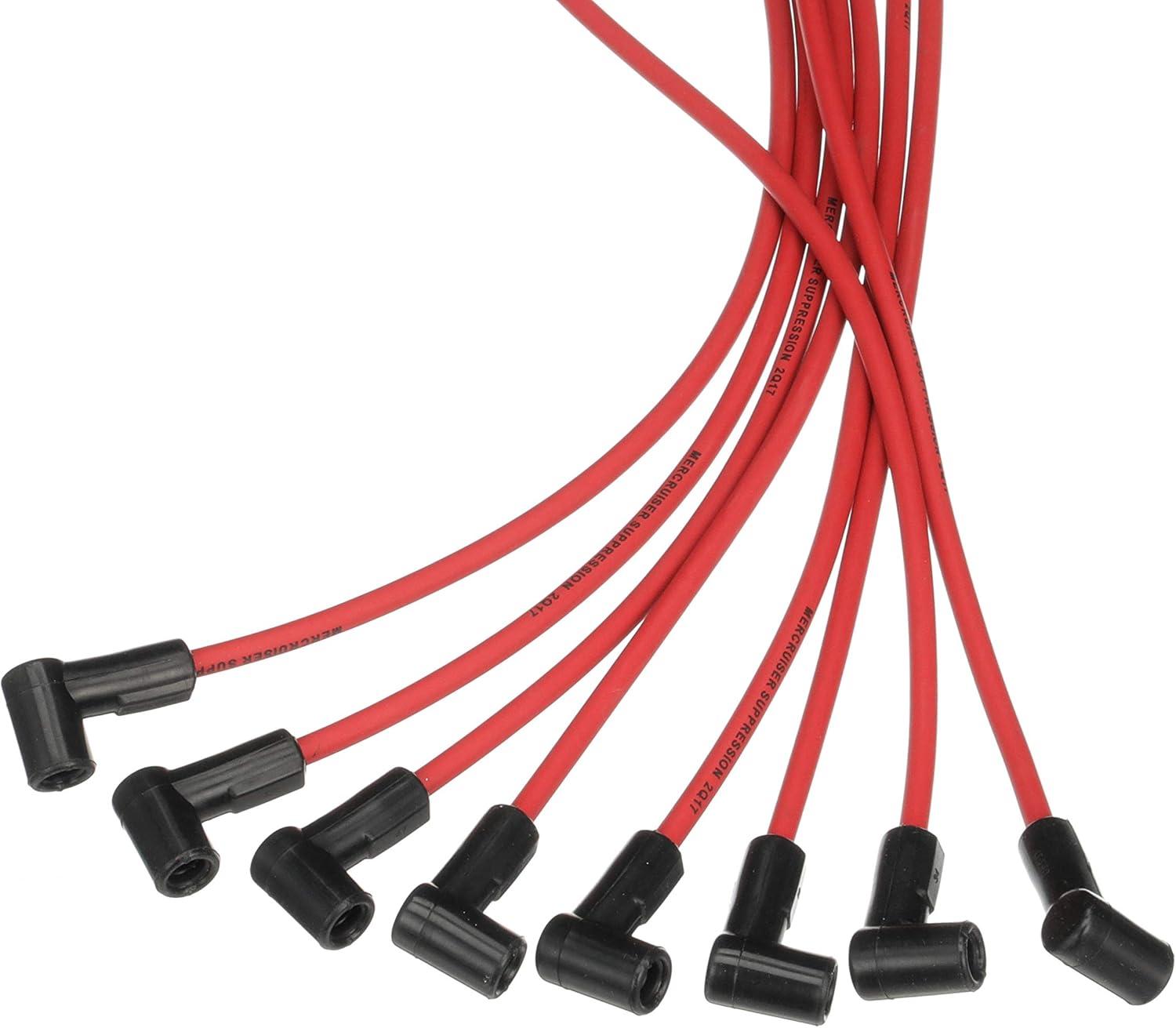 imageQuicksilver 816608Q70 Red Wire Spark Plug Wire Kit